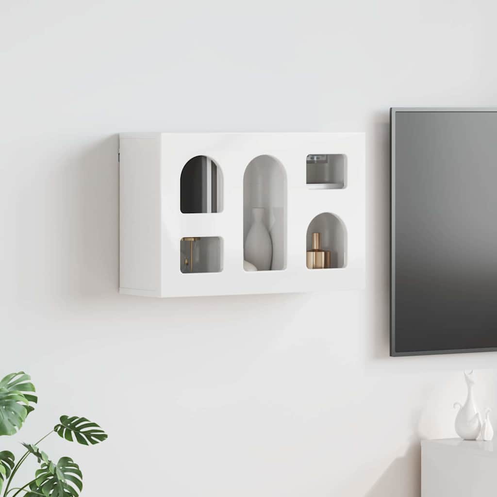 Armadio pensile Bianco Lucido 60 x 20 x 40 cm Legno multistrato 891378