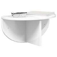 Scaffale da parete 2 pcs Bianco Lucido 38 x 19 x 19 cm 891417