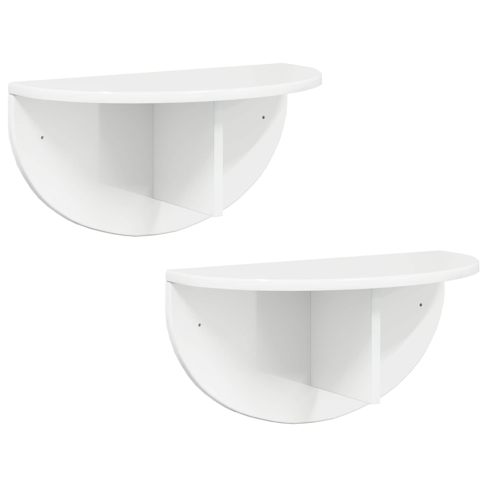 Scaffale da parete 2 pcs Bianco Lucido 38 x 19 x 19 cm 891437