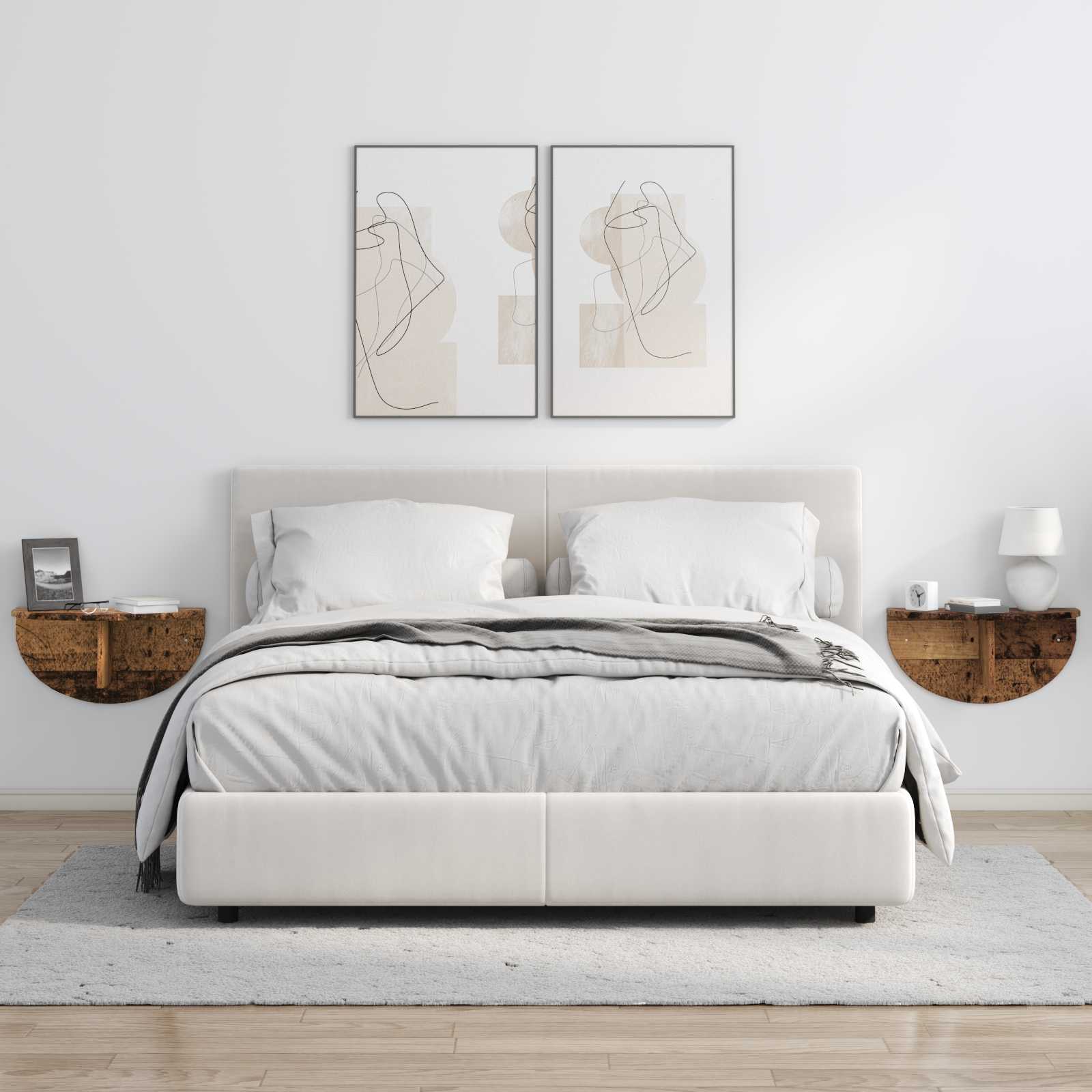 Scaffale da parete 2 pcs Legno vecchio 38 x 19 x 19 cm 891445