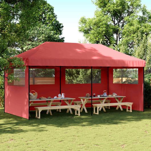 Tenda Party Borgogna 292 x 580 x 315 cm Tessuto Oxford 42023657