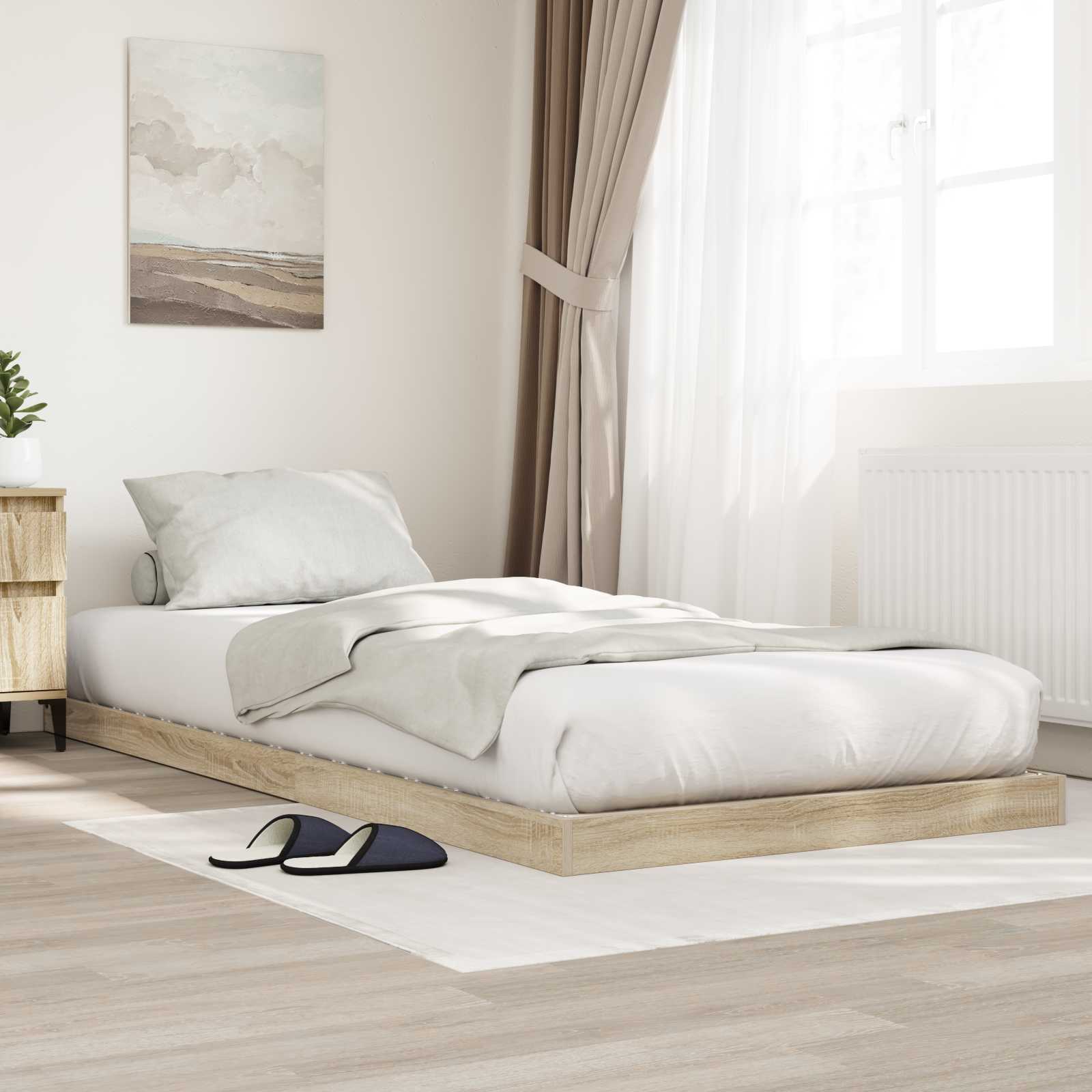 Struttura letto a terra Sonoma 70 x 190 cm Legno multistrato 893518
