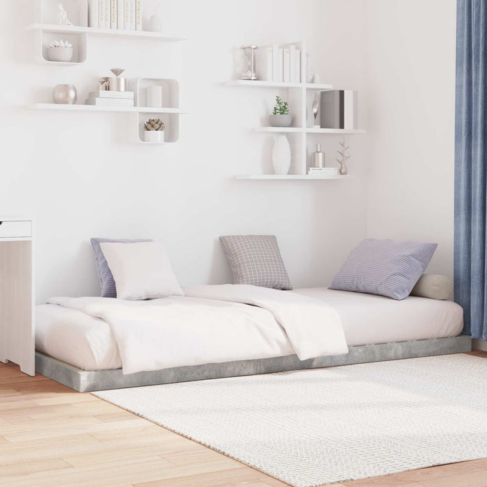 Struttura letto a terra Calcestruzzo 90 x 190 cm 893543