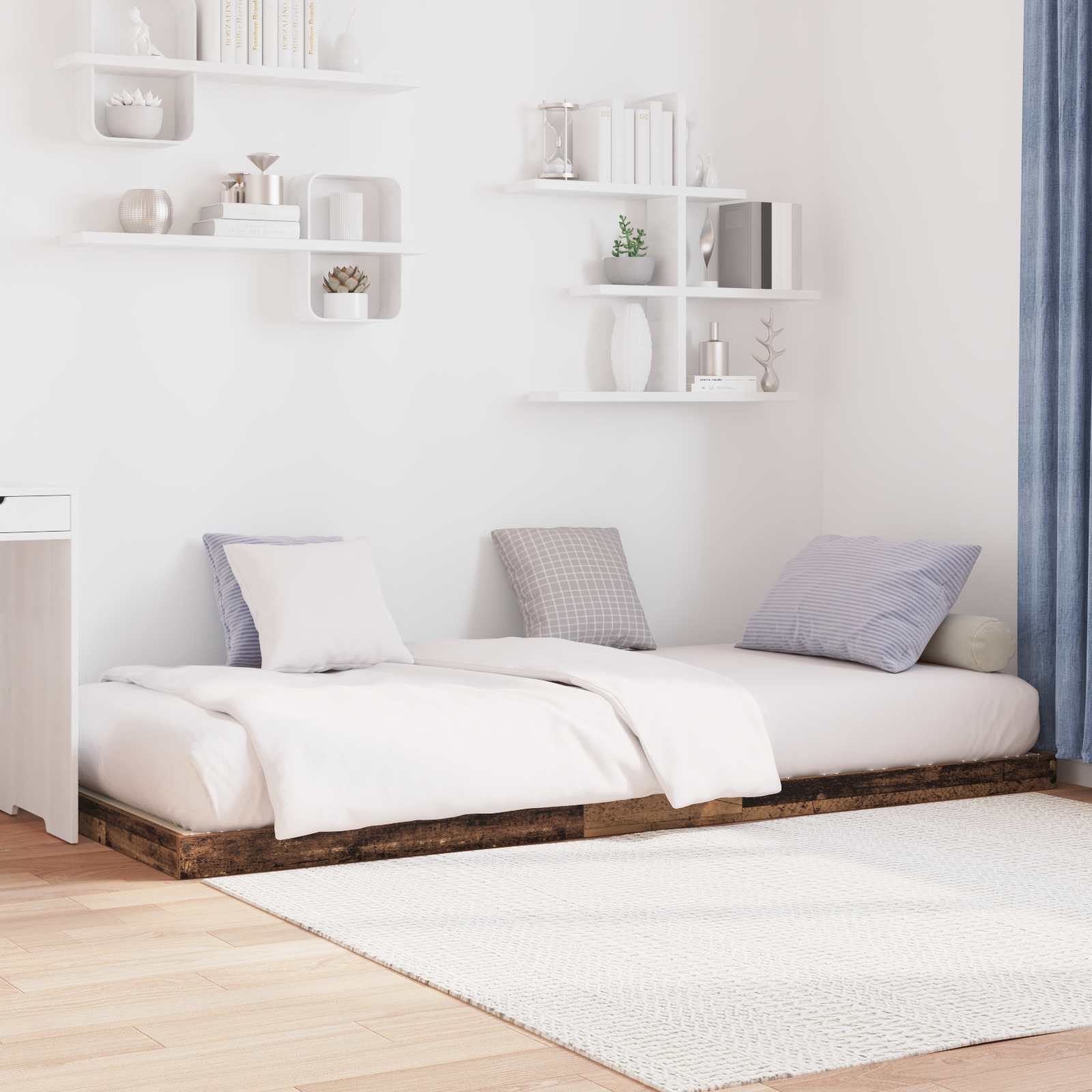Struttura letto a terra Legno vecchio 90 x 190 cm 893546