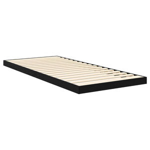 Struttura letto a terra Rovere Nero 90 x 200 cm 893549