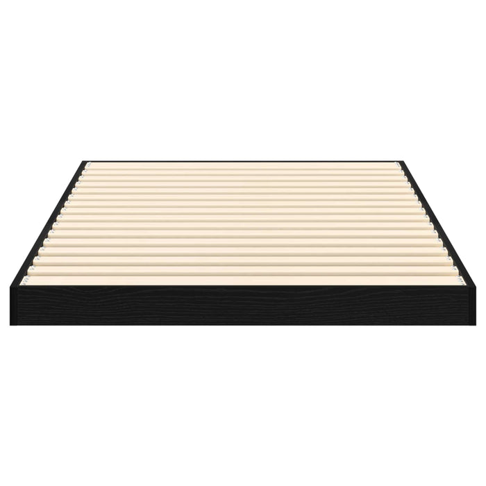 Struttura letto a terra Rovere Nero 90 x 200 cm 893549