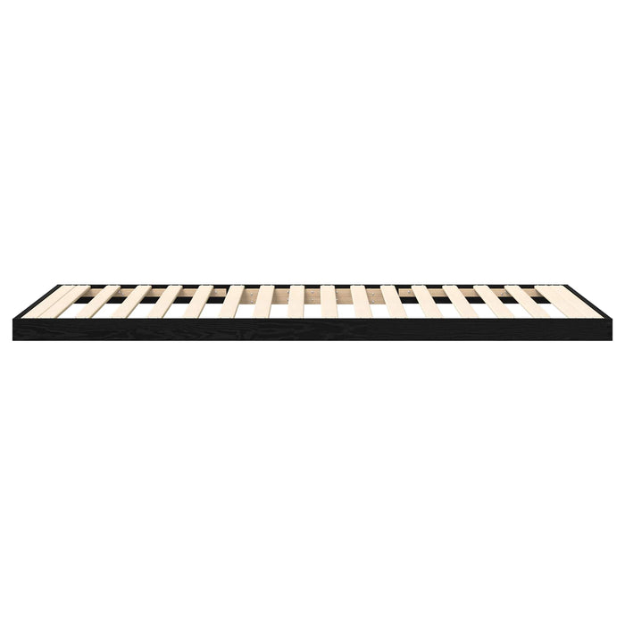 Struttura letto a terra Rovere Nero 90 x 200 cm 893549