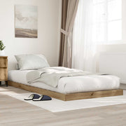 Struttura letto a terra Rovere artigianale 90 x 200 cm 893555