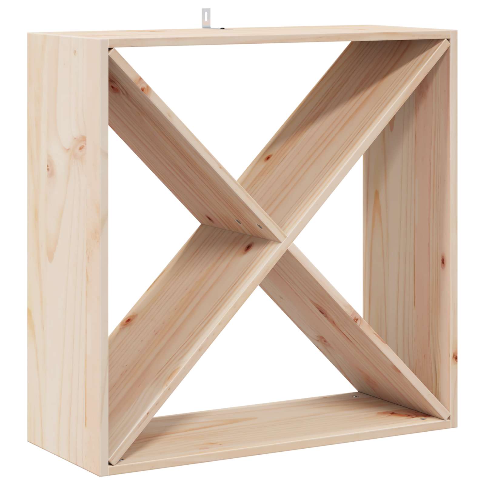 Portabottiglie 2 pcs Naturale 62 x 25 x 62 cm Pino massello 893314