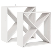 Portabottiglie 2 pcs Bianco 62 x 25 x 62 cm Pino massello 893315