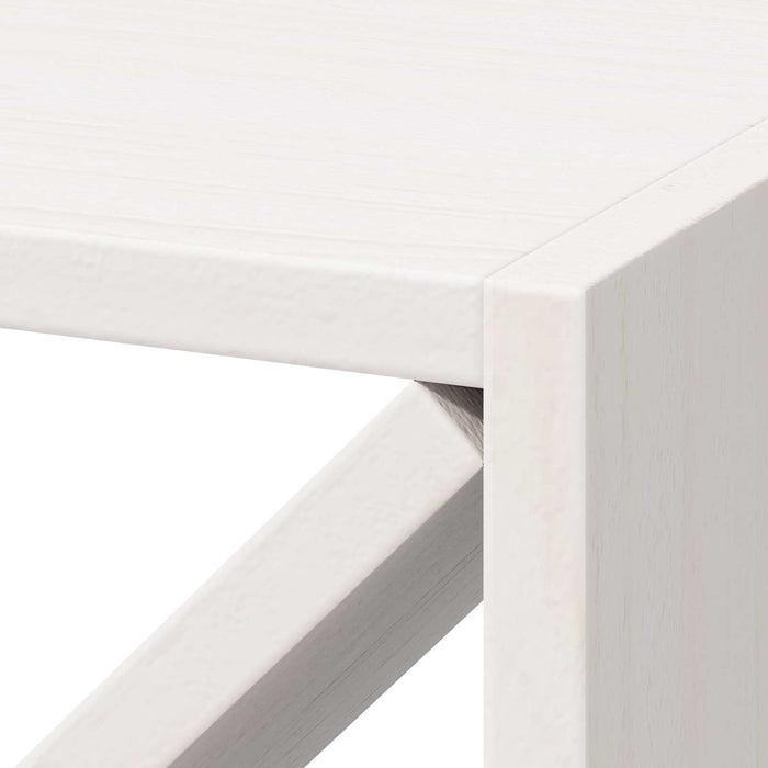 Portabottiglie 4 pcs Bianco 62 x 25 x 62 cm Pino massello 893317