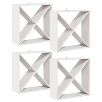 Portabottiglie 4 pcs Bianco 62 x 25 x 62 cm Pino massello 893317