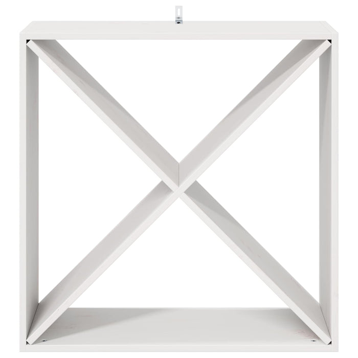 Portabottiglie 4 pcs Bianco 62 x 25 x 62 cm Pino massello 893317