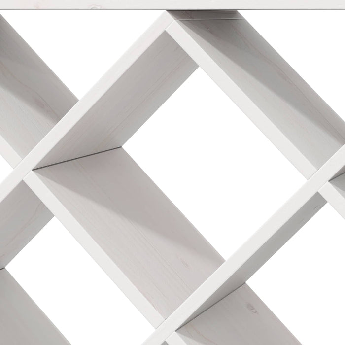 Portabottiglie 2 pcs Bianco 62 x 25 x 62 cm Pino massello 893319