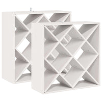 Portabottiglie 2 pcs Bianco 62 x 25 x 62 cm Pino massello 893319