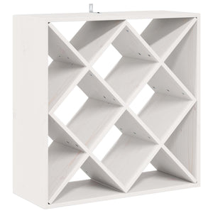 Portabottiglie 2 pcs Bianco 62 x 25 x 62 cm Pino massello 893319