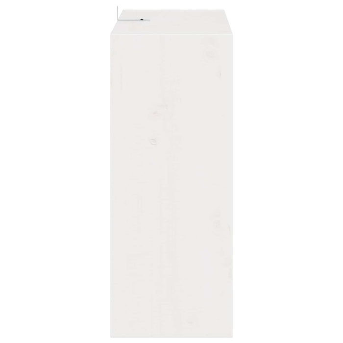 Portabottiglie 2 pcs Bianco 62 x 25 x 62 cm Pino massello 893319