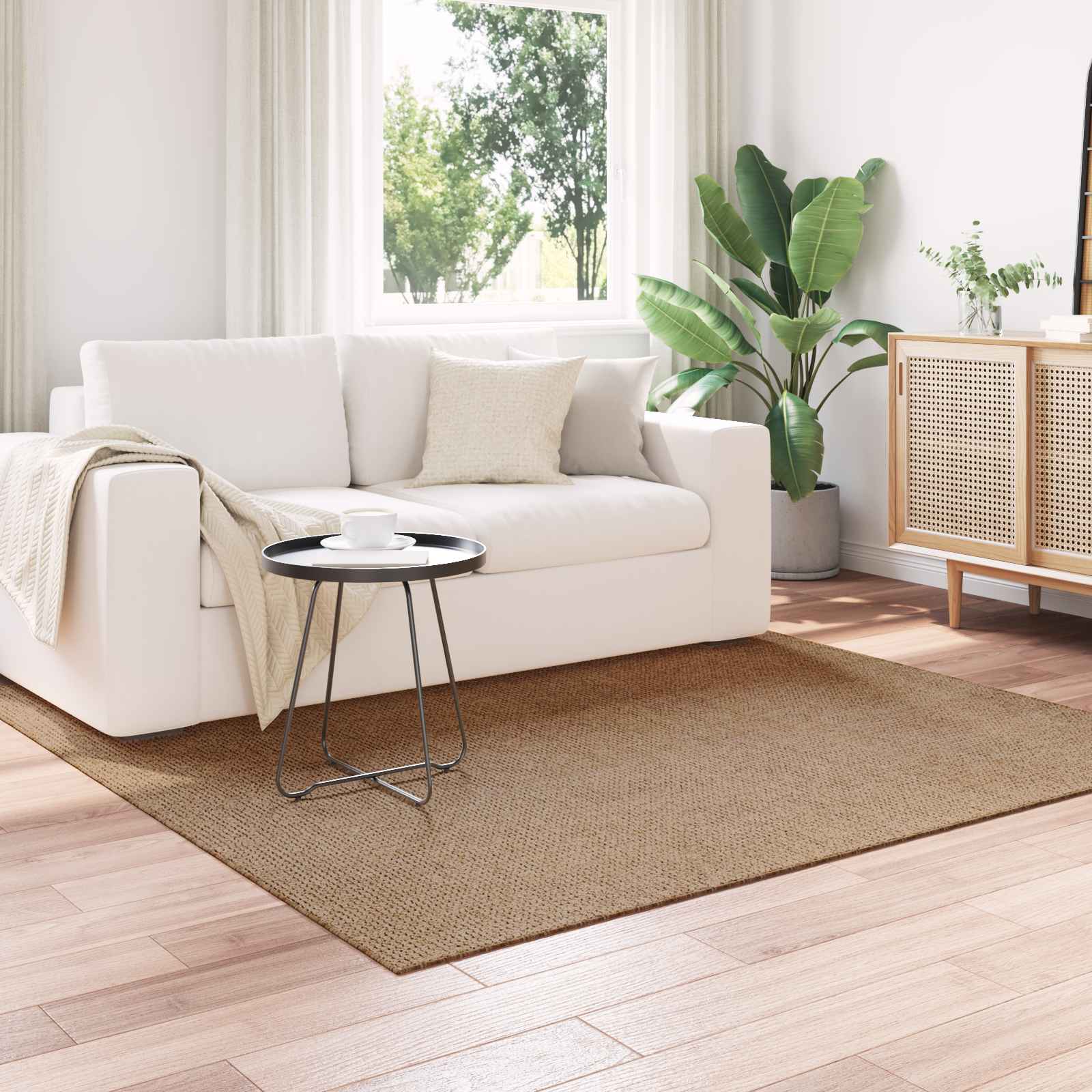 Tappeti per area Quadrato Naturale 120 x 120 cm 42022528
