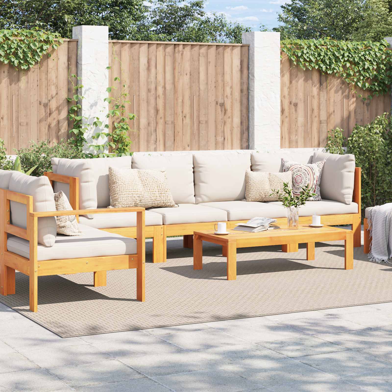 Tappeti per area Rettangolare Crema 280 x 200 cm 42022562