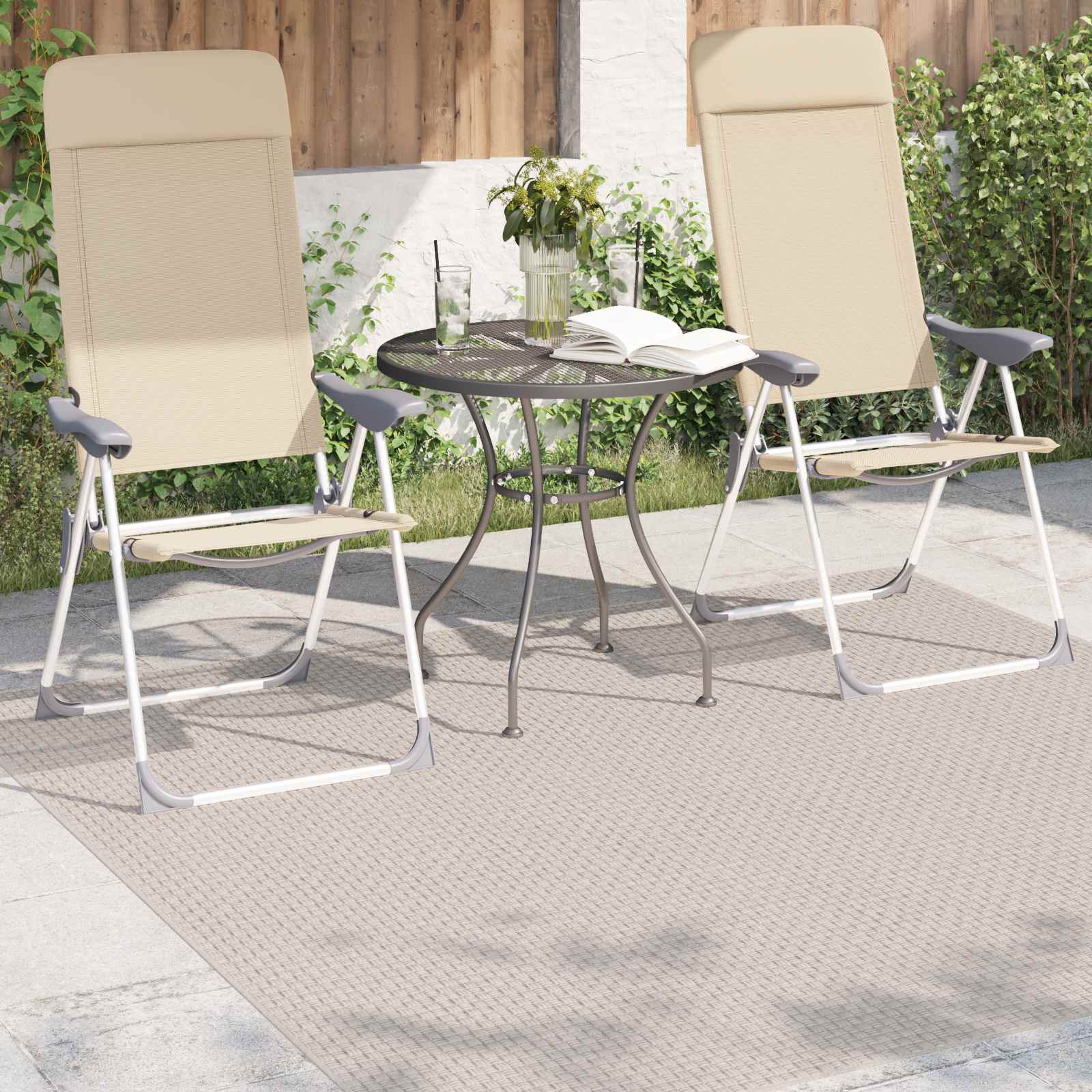 Tappeti per area Quadrato Crema 120 x 120 cm 42022564