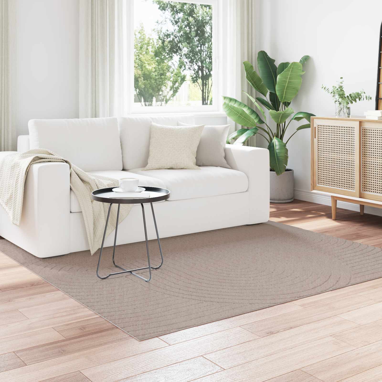 Tappeti per area Quadrato Beige 200 x 200 cm 42022591