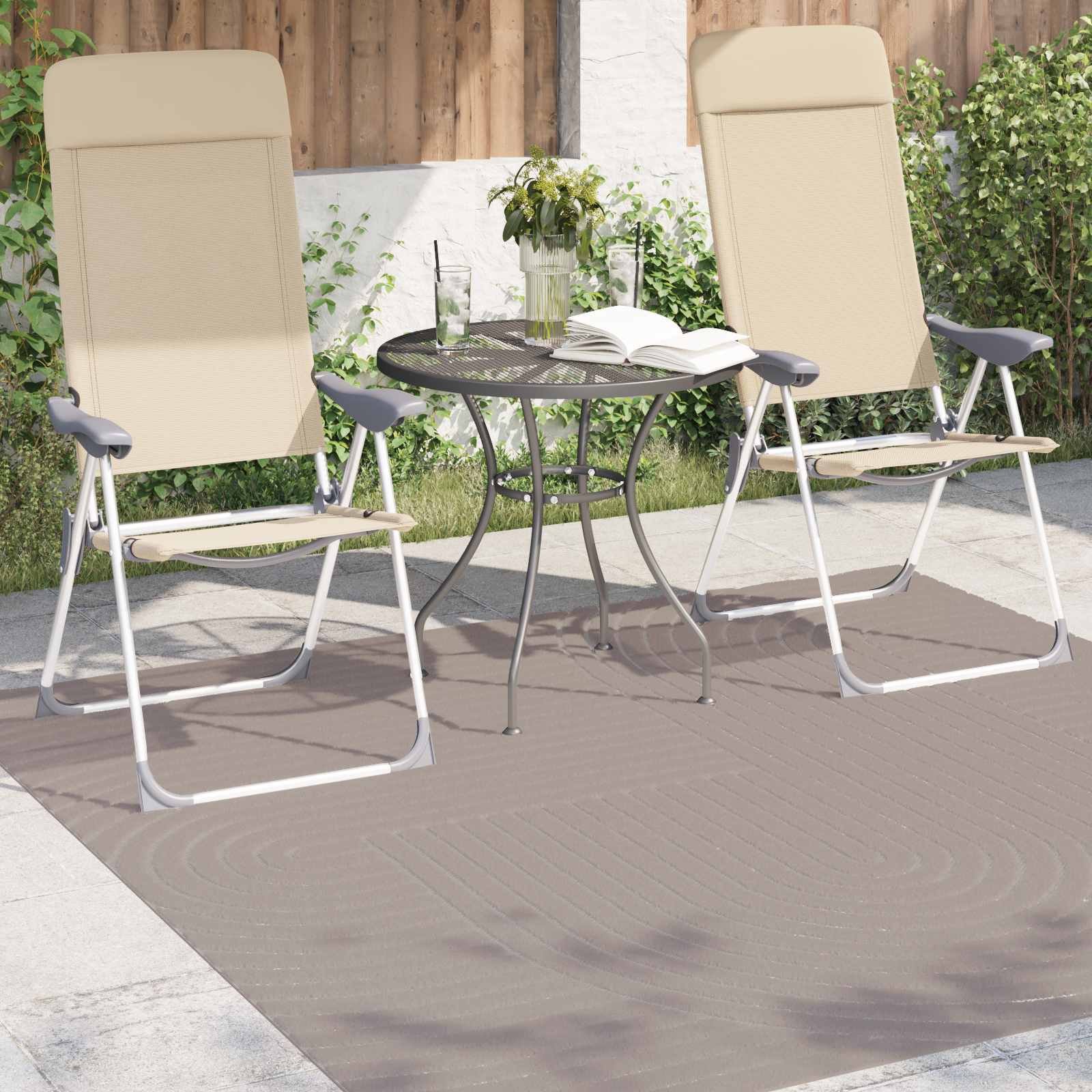 Tappeti per area Quadrato Beige 200 x 200 cm 42022591