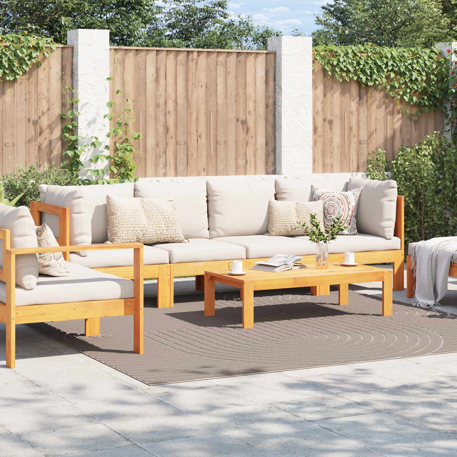 Tappeti per area Quadrato Beige 240 x 240 cm 42022592