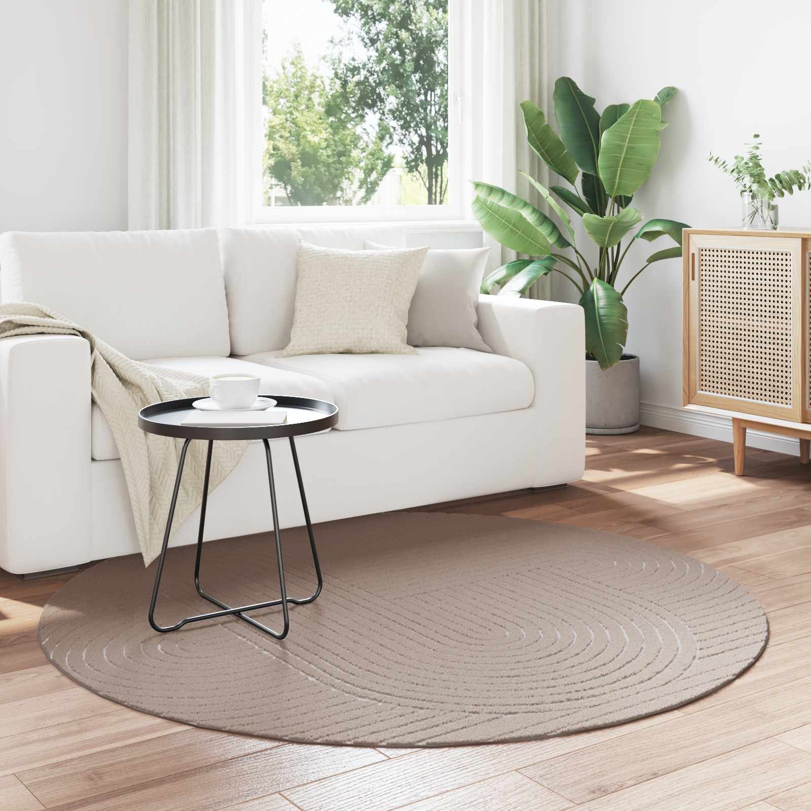 Tappeti per area Rotondo Beige Ø 120 CM 42022593
