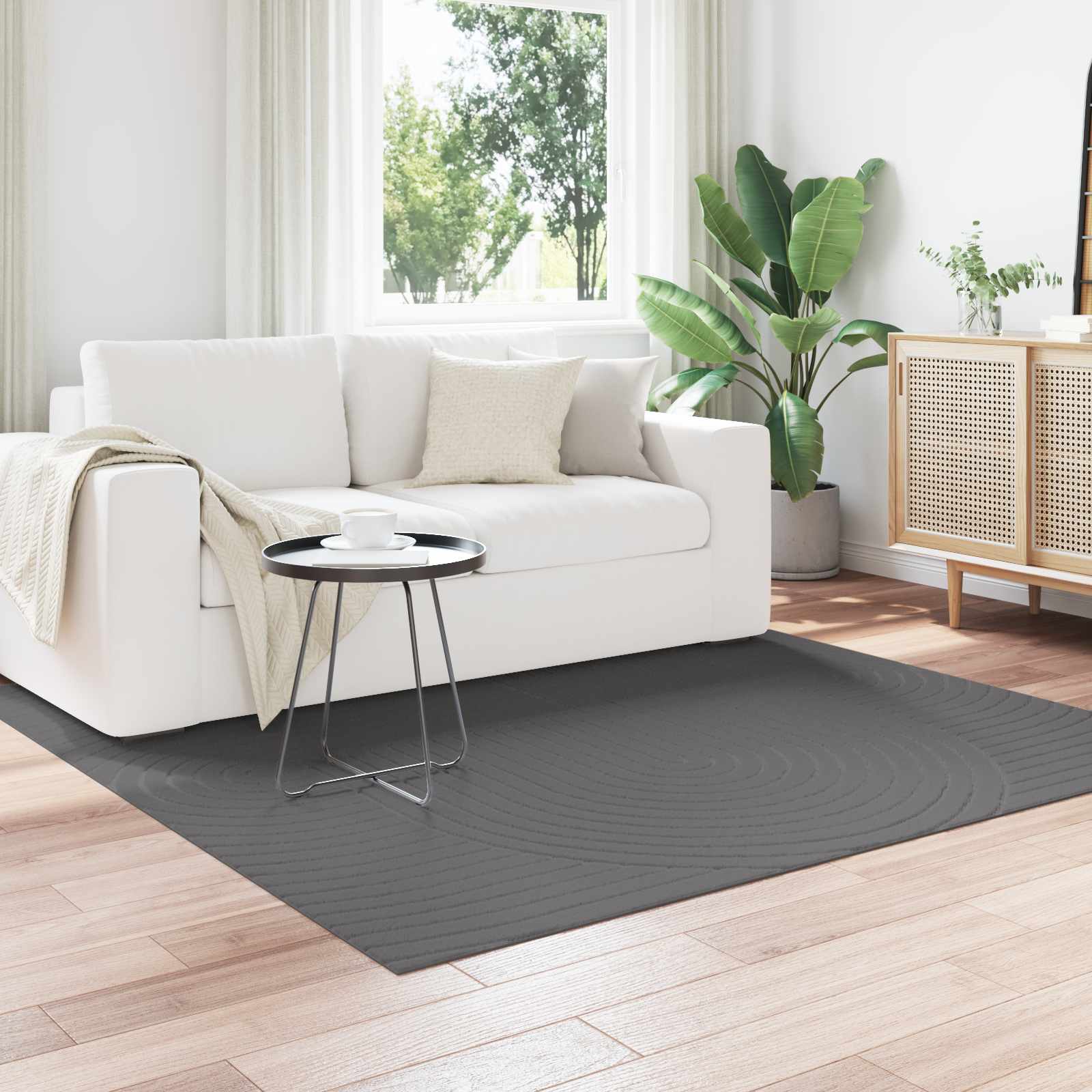 Tappeti per area Quadrato Antracite 200 x 200 cm 42022617
