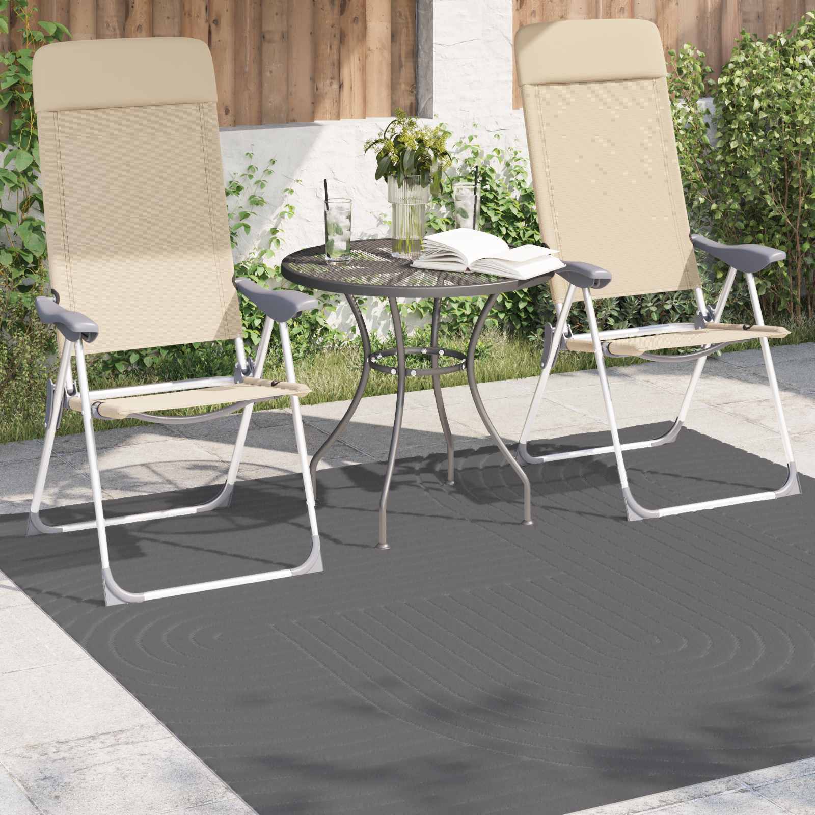 Tappeti per area Quadrato Antracite 200 x 200 cm 42022617