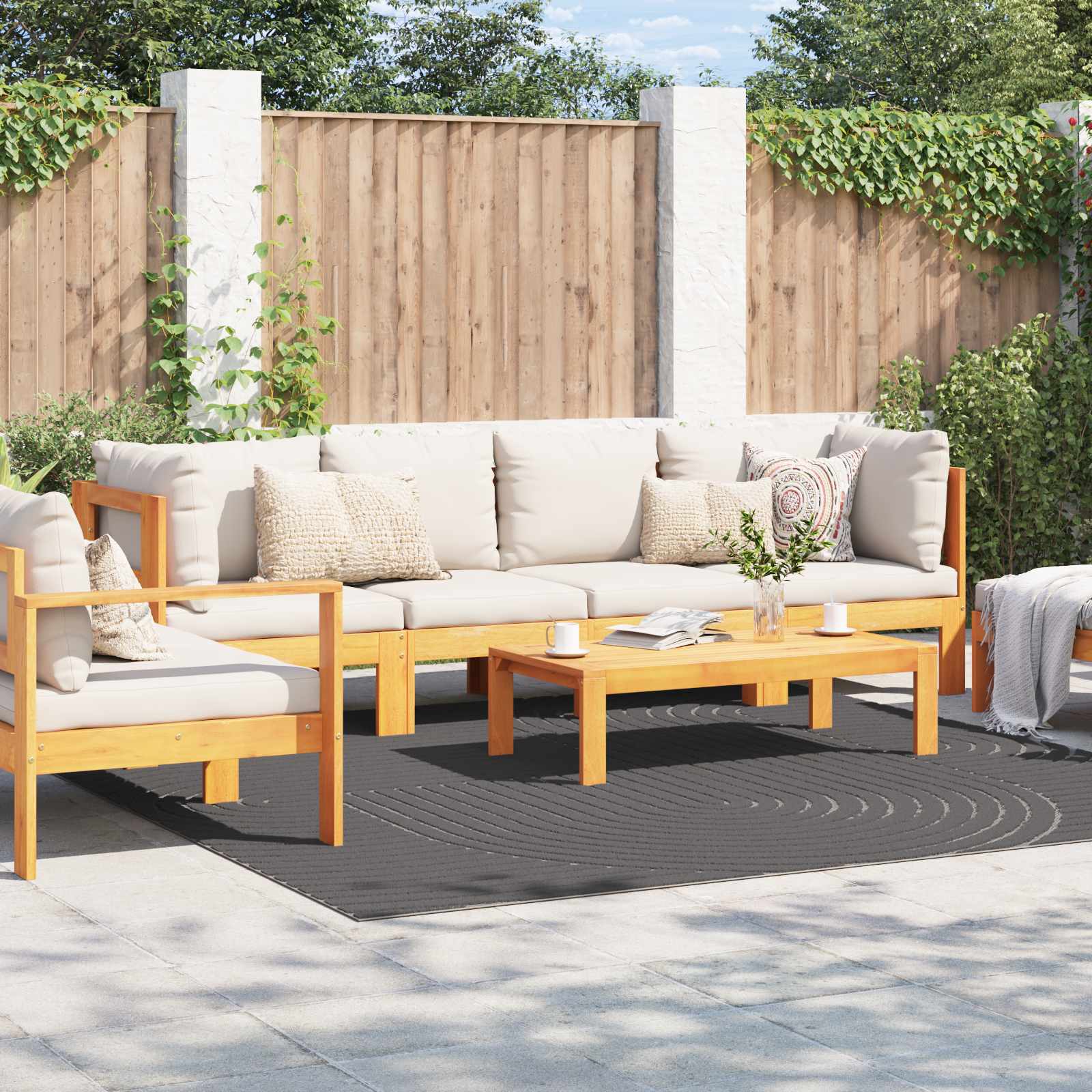Tappeti per area Quadrato Antracite 240 x 240 cm 42022618