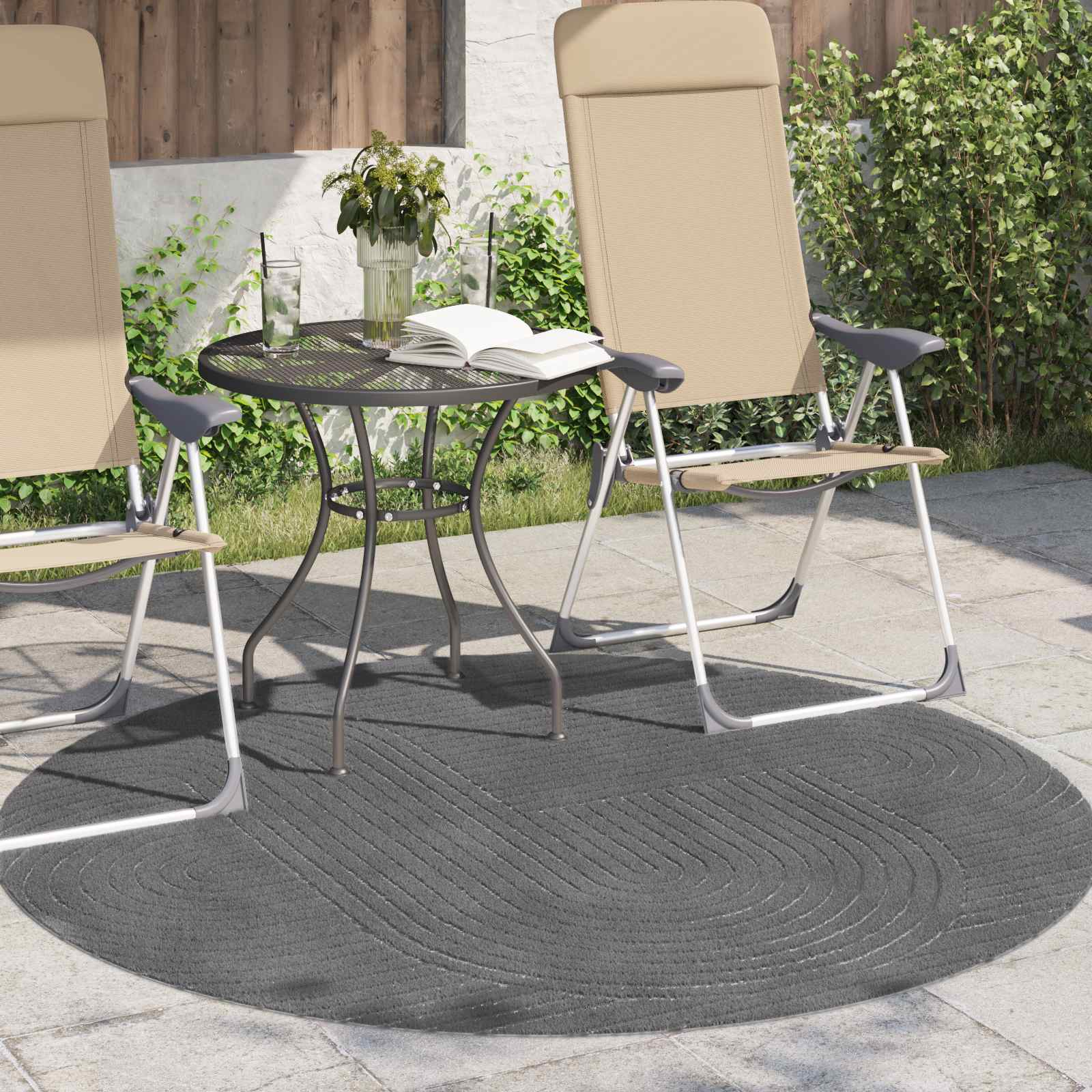 Tappeti per area Rotondo Antracite Ø 120 CM 42022619