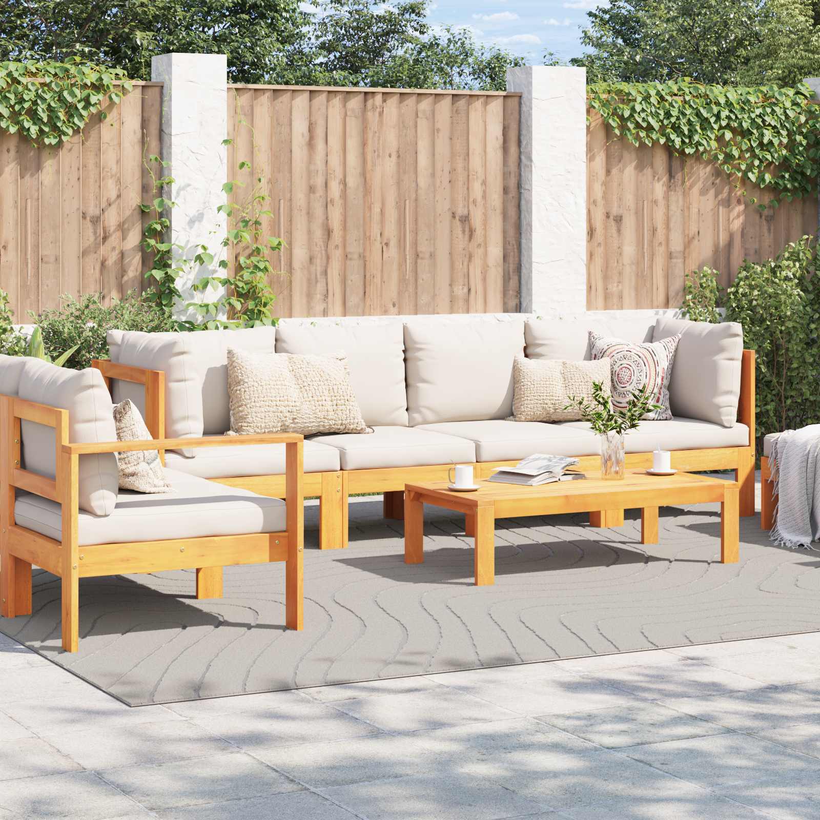 Tappeti per area Rettangolare Crema 340 x 240 cm 42022628