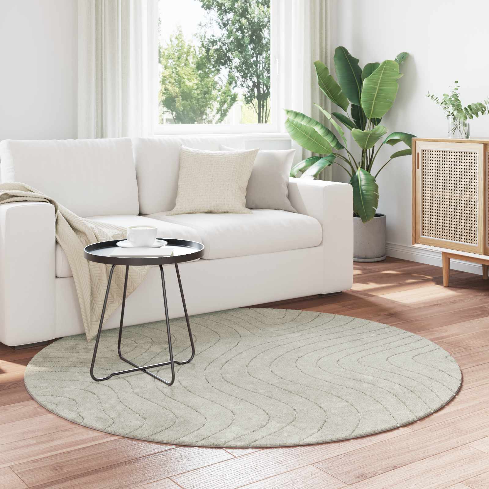 Tappeti per area Rotondo HUARTE Verde Ø 200 CM Poliestere 42022660