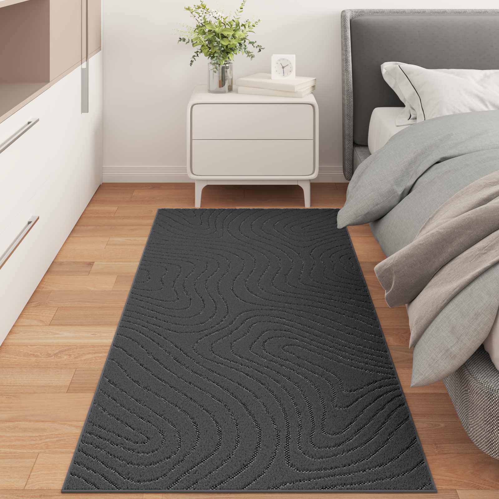Tappeti per area Rettangolare Antracite 200 x 80 cm 42022662