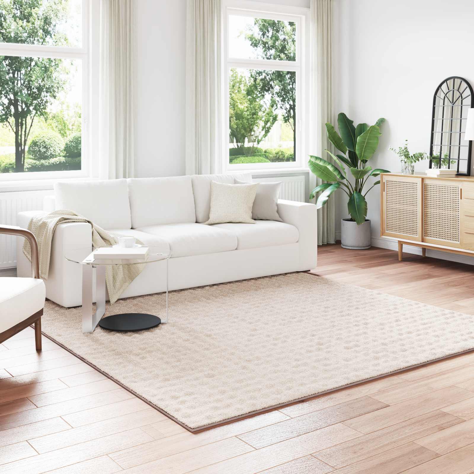 Tappeti per area Quadrato Beige 240 x 240 cm 42022748