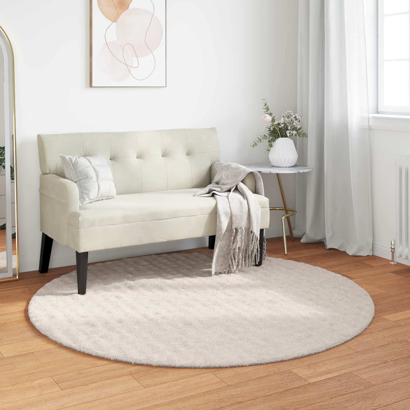Tappeti per area Rotondo Beige Ø 120 CM 42022749