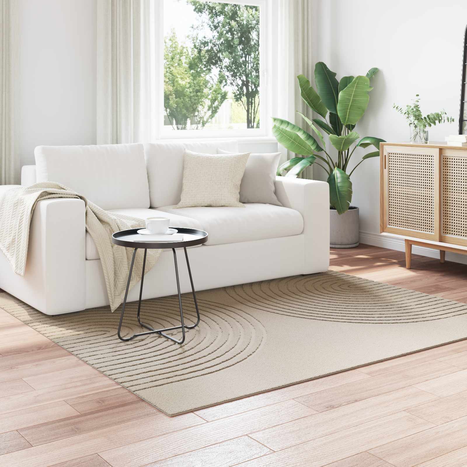 Tappeti per area Quadrato Beige 120 x 120 cm 42022811