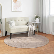 Tappeti per area Rotondo Beige Ø 120 CM 42022814