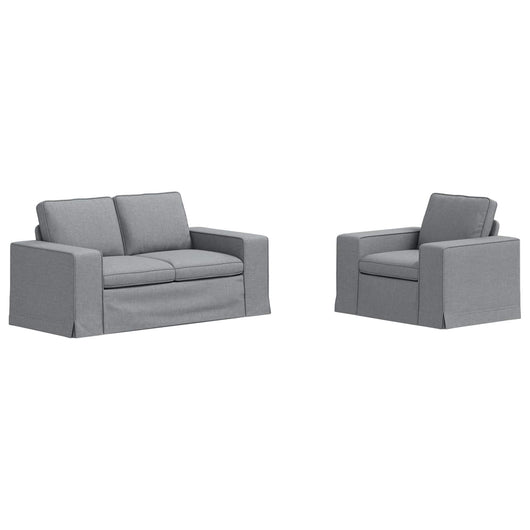 Divano 2 pcs Grigio chiaro Metallo 3407500