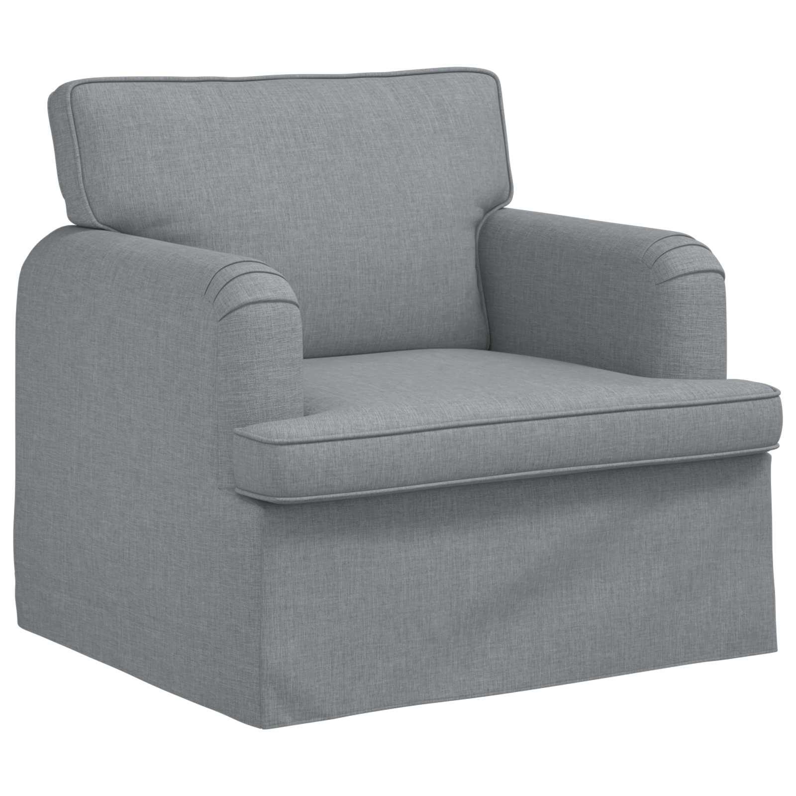 Divano 120cm 2 pcs Grigio chiaro Metallo 3407516