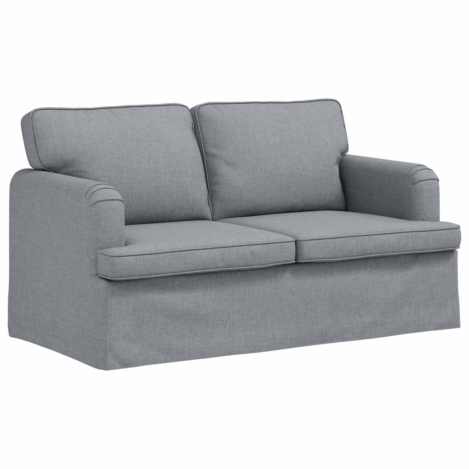 Divano 120cm 2 pcs Grigio chiaro Metallo 3407516