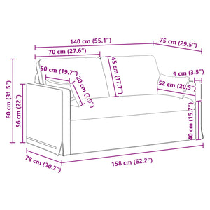 Divano 2 pcs Crema Metallo 3407542