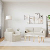Divano 2 pcs Crema 158 x 78 x 80 cm Velluto 3407558