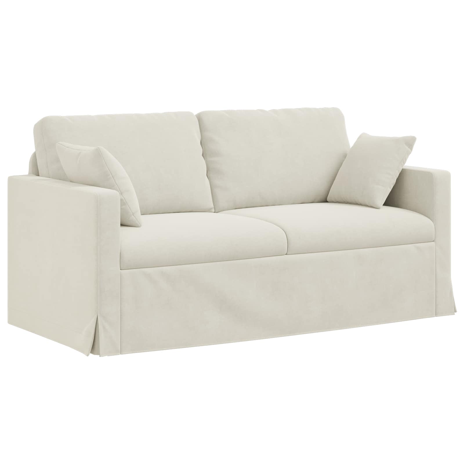 Divano 2 pcs Crema 158 x 78 x 80 cm Velluto 3407558
