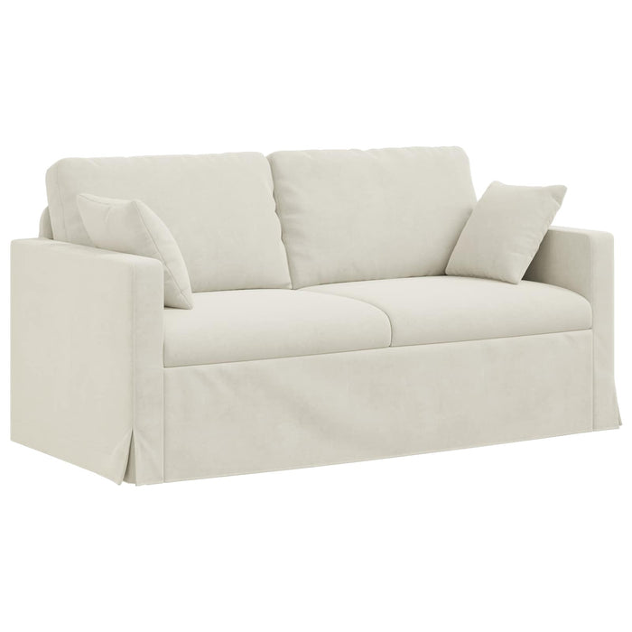Divano 2 pcs Crema 158 x 78 x 80 cm Velluto 3407558