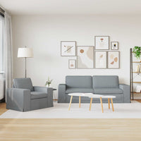 Divano 2 pcs Grigio chiaro Metallo 3407588