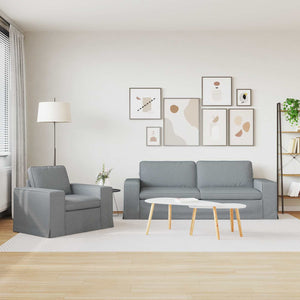 Divano 2 pcs Grigio chiaro Metallo 3407588