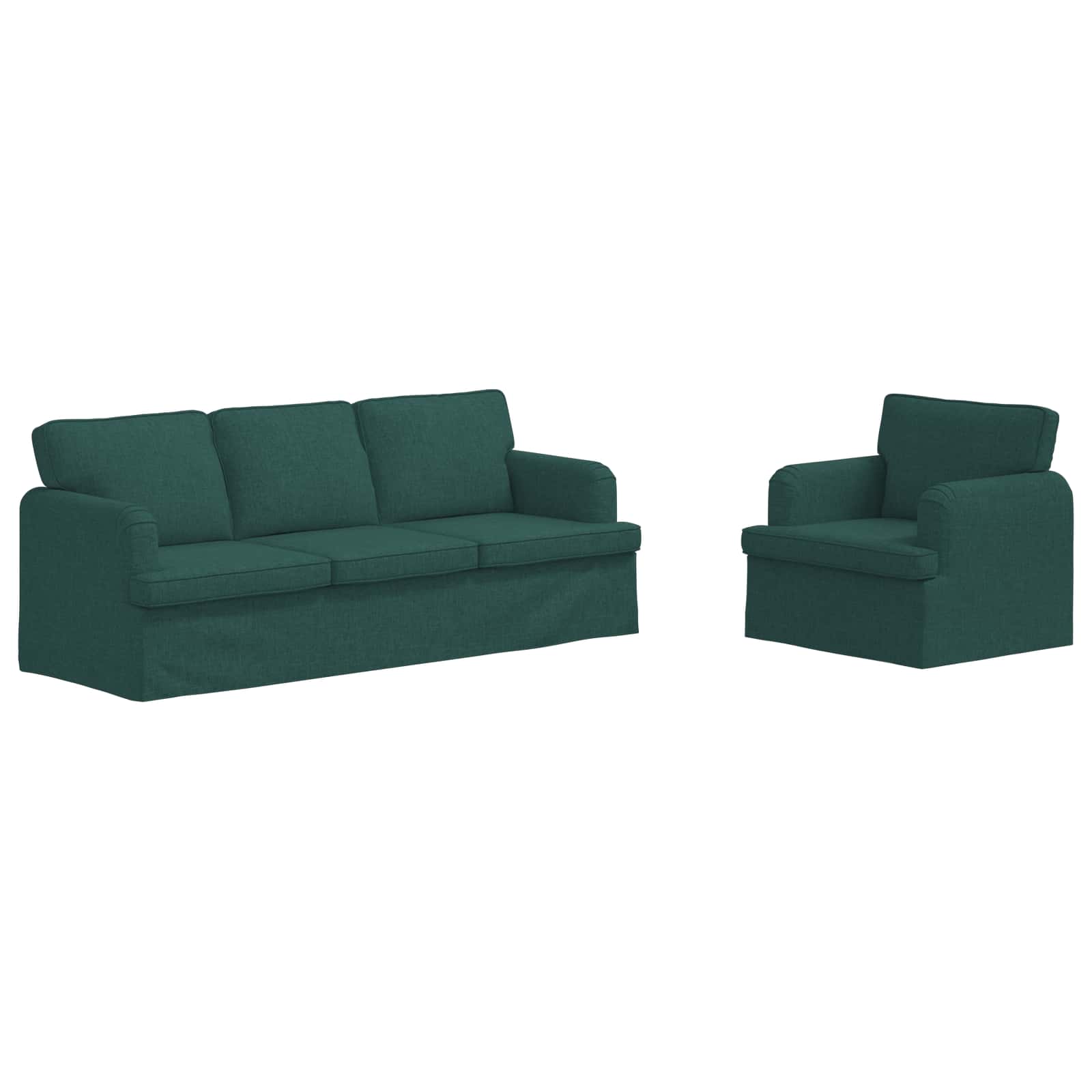 Divano 180cm 2 pcs Verde Scuro Metallo 3407607
