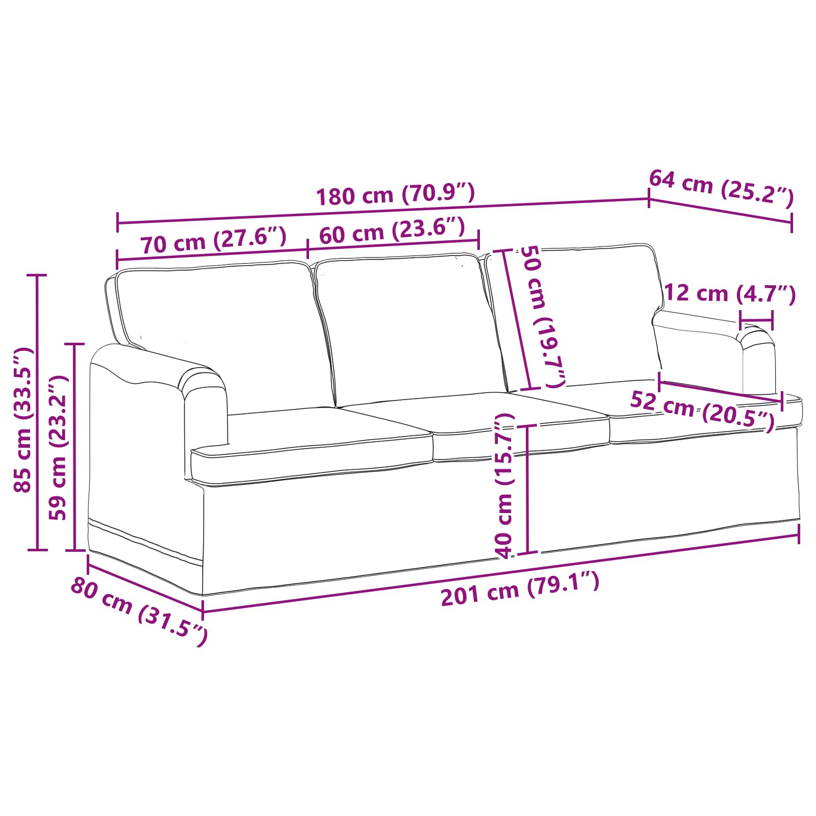 Divano 180cm 2 pcs Verde Scuro Metallo 3407607